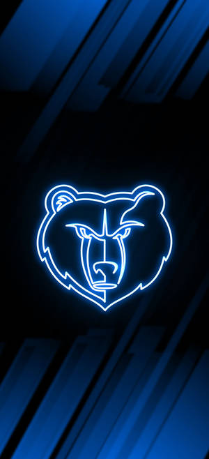 วอลเปเปอร์ Memphis Grizzlies นีออนน้ำเงิน — iPhone 18 Pro วอลเปเปอร์