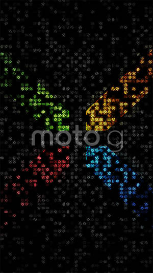 Motorola สีสันบนพื้นดำ