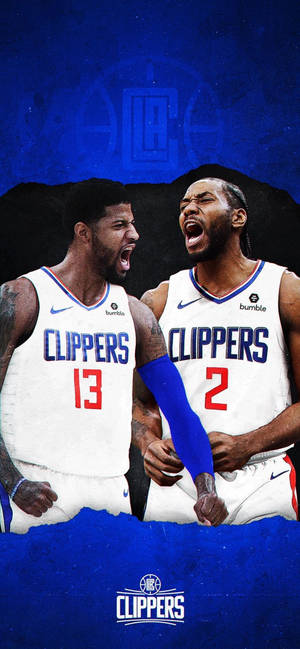 วอลเปเปอร์ NBA คาวฮี เลนนาร์ด และ พอล จอร์จ — iPhone 11 Pro Max วอลเปเปอร์