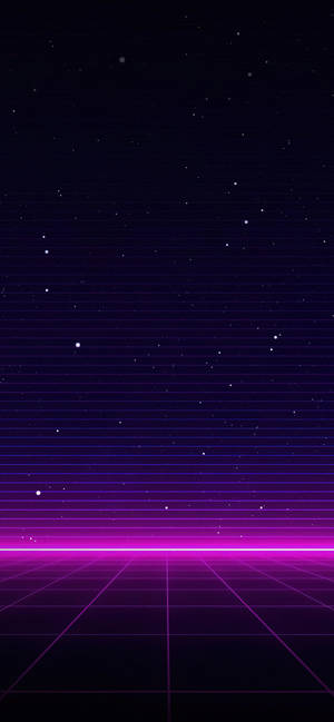 Neon Purple Iphone Galaxy Stripes — iPhone 18 Pro วอลเปเปอร์