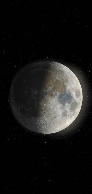 OLED 4K Moon In Shadows — iPhone 14 Plus วอลเปเปอร์