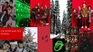 วอลเปเปอร์ One Direction คริสต์มาสคอลลาจ