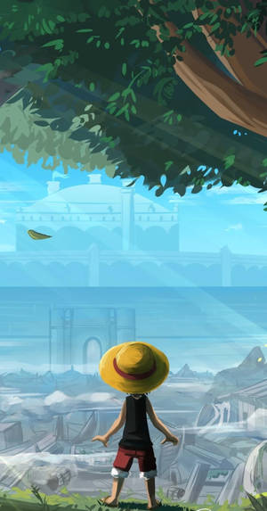 วอลเปเปอร์ iPhone ภาพวาดดิจิทัล One Piece ลูฟี่