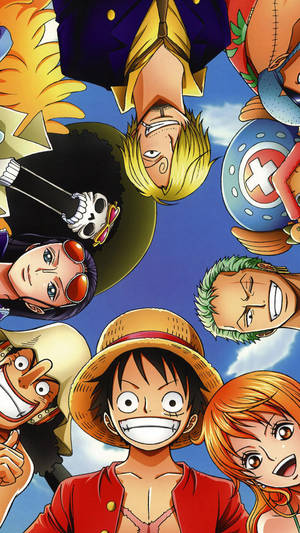 One Piece โทรศัพท์ หมวกฟาง โจรสลัด วงกลม — วันพีซ โทรศัพท์ วอลเปเปอร์