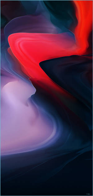 "OnePlus 9 Pro สีแดงเข้มดีไซน์นามธรรมสุดหรู" — 暗色主题 วอลเปเปอร์