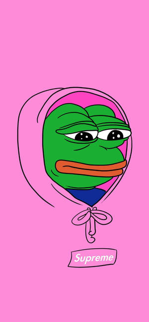 วอลเปเปอร์ Pepe The Frog ใน Supreme — iPhone 16 Pro Max วอลเปเปอร์