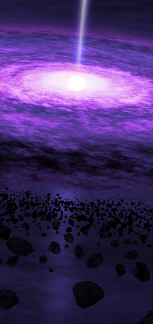 Purple Quasar Space Phone — iPhone Air วอลเปเปอร์