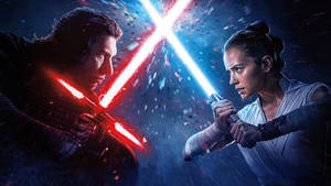 วอลเปเปร Rise of Skywalker Ren ปะทะ Rey — Studio Display วอลเปเปอร์