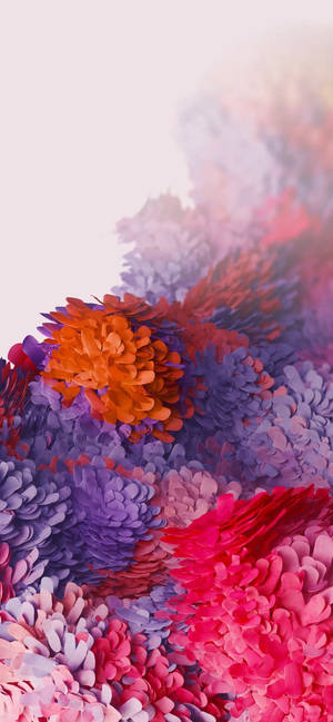 Samsung S20 Ultra สีม่วงแดงและม่วง — นีออนม่วงสวยงาม วอลเปเปอร์