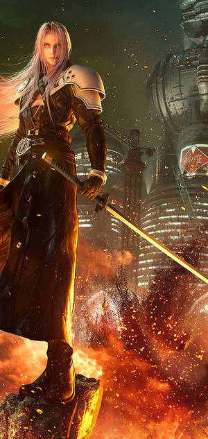 วอลเปเปอร์ Sephiroth ภาพประกอบดิจิทัลละเอียด
