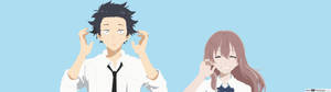 วอลเปเปอร์ A Silent Voice แนวมินิมอล โชโกะ โชยะ — 2560x1440 วอลเปเปอร์