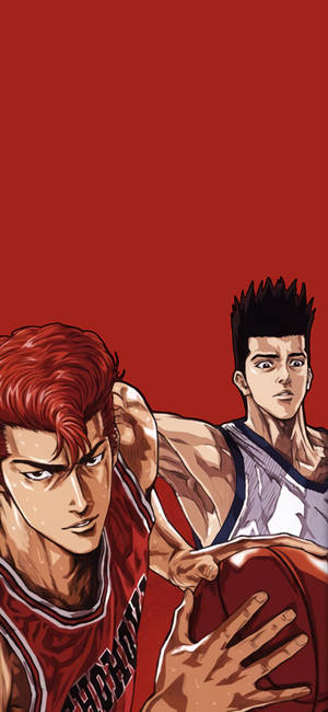 วอลเปเปอร์ Slam Dunk Sakuragi และ Sendoh — iPhone 17 วอลเปเปอร์