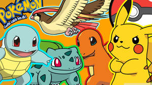 วอลเปเปอร์ Squirtle, Bulbasaur, Charmander และ Pikachu น่ารักในโปเกมอน