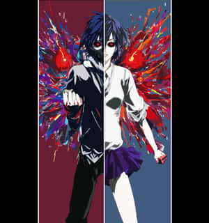 Tokyo Ghoul รูปโปรไฟล์ โทวกะ และ อายาโตะ — Huawei Mate X7 วอลเปเปอร์