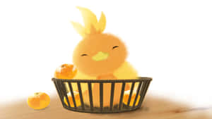 Torchic โปเกมอนในตะกร้า — นินเทนโด วอลเปเปอร์