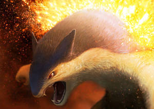 Typhlosion 近距离高清 — อนิเมะเดสก์ท็อป วอลเปเปอร์
