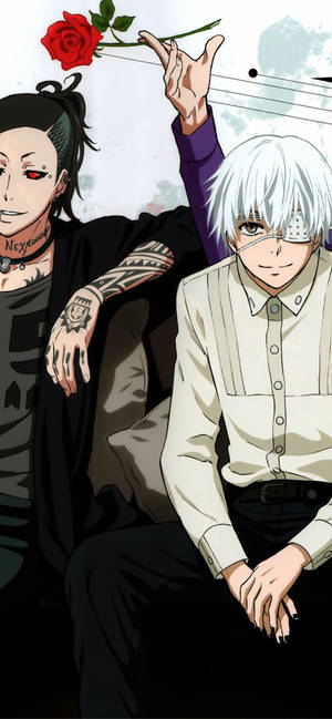 Uta และ Ken Tokyo Ghoul iPhone — iPhone Xs วอลเปเปอร์
