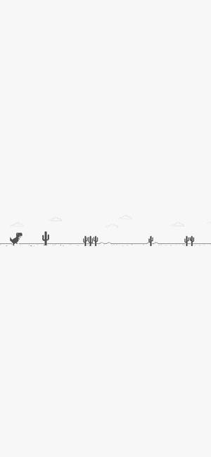 White iPhone No Internet Dinosaur — iPhone 16e วอลเปเปอร์