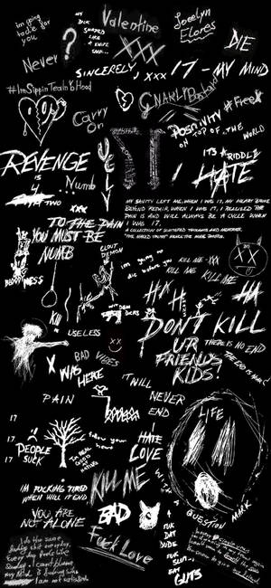XXXTentacion Aesthetic Random Song Lyrics — iPhone Air วอลเปเปอร์
