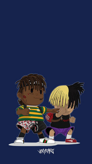XXXTentacion และ Juice Wrld สไตล์อนิเมะ — อนิเมะแนวสวยงาม GIF วอลเปเปอร์