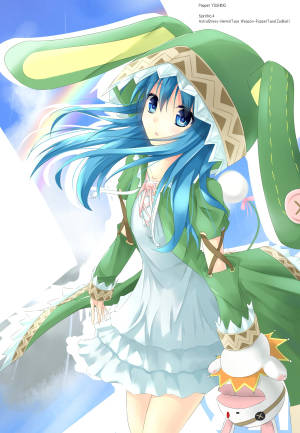 วอลเปเปอร์ Yoshino Himekawa ในชุดสีเขียวกระต่าย — IQOO Pad วอลเปเปอร์