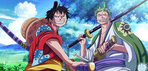 Zoro และ Luffy ชุดวาโนะ One Piece 4K — วันพีซ วอลเปเปอร์