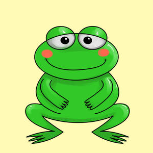 วอลเปเปอร์กบน่ารักท้องอิ่ม