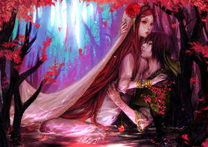 วอลเปเปอร์กอดในชุดแต่งงานแนวอนิเมะ — อนิเมะแนวสวยงาม GIF วอลเปเปอร์