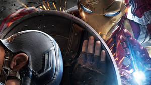 กัปตันอเมริกา Civil War กับ Iron Man — ไอรอนแมน วอลเปเปอร์