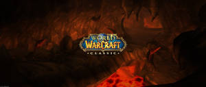 ชื่อ World of Warcraft อุลตราไวด์ตรงกลางของดันเจี้ยนหินที่ร้อนแรง — 2560x1080 วอลเปเปอร์