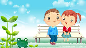 การ์ตูนน่ารักกับผองเพื่อนสัตว์ — การ์ตูนน่ารัก วอลเปเปอร์