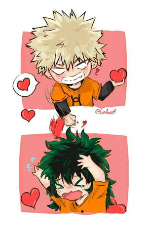 การ์ตูนน่ารักเดกุและบากูโก — RedMagic Astra วอลเปเปอร์
