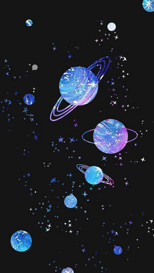 วอลเปเปอร์สุนทรียะสไตล์Tumblr กาแล็กซี่และดาวเคราะห์ — Tumblr สุนทรียศาสตร์ วอลเปเปอร์