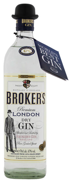ขวด Brokers Gin พร้อมหมวกกะลาอันเป็นเอกลักษณ์ — กาแล็กซี่ Z Flip 6 วอลเปเปอร์