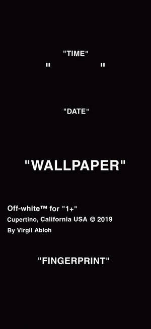 วอลเปเปอร์ Off White สำหรับ iPhone สีดำ — iPhone 17e วอลเปเปอร์