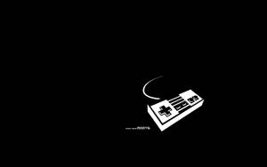 วอลเปเปอร์คอนโทรลเลอร์เกมรุ่นเก่าสไตล์มินิมอล