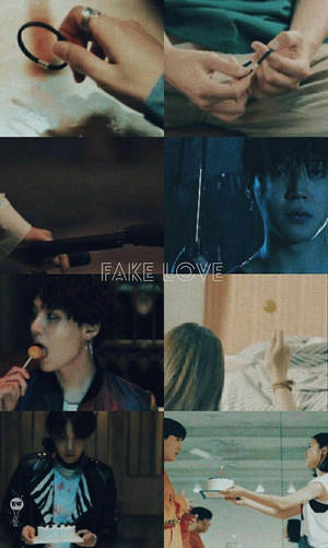คอลลาจ BTS Fake Love — BTS วอลเปเปอร์