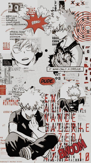 คอลลาจบาคูโกสุดน่ารักสีขาว — มังงะ GIF วอลเปเปอร์