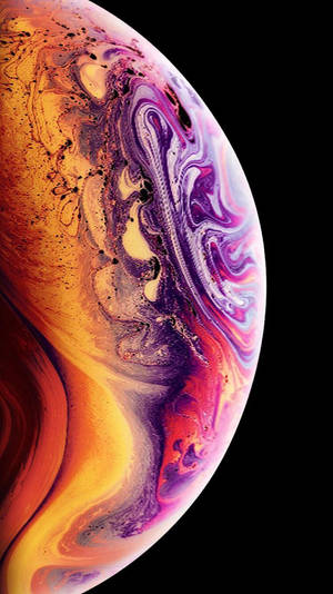 คำอธิบายภาพ: Original iPhone 7 แสดงวอลเปเปอร์ทรงกลมดาวเคราะห์หินอ่อนสวยงาม — iPhone 7 วอลเปเปอร์