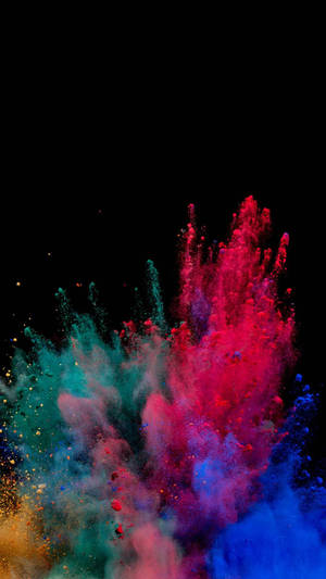 วอลเปเปอร์ AMOLED ของผงสีต่างๆ