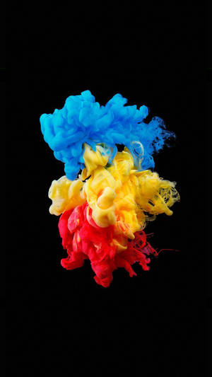 วอลเปเปอร์ AMOLED ของกลุ่มเมฆสีบนพื้นหลังสีดำ