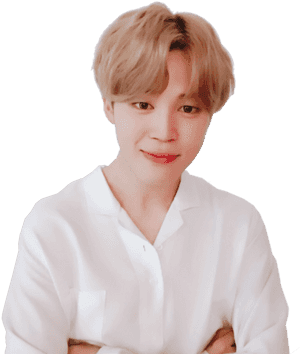 จีมินยิ้มในเสื้อเชิ้ตสีขาว