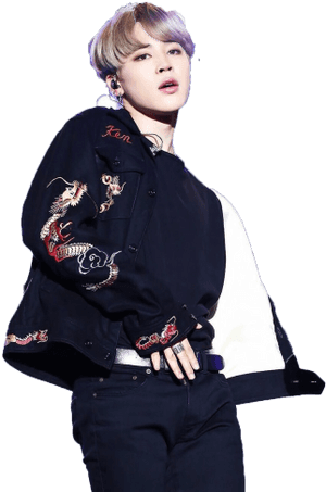 จีมินในแจ็คเก็ตปักลาย
