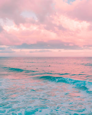ชายหาดสีชมพูและฟ้าพาสเทลสำหรับ Android — พาสเทลบลู วอลเปเปอร์