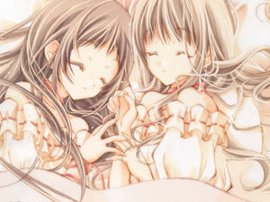 วอลเปเปอร์อนิเมะเลสเบี้ยนมากิและฮิคาริ