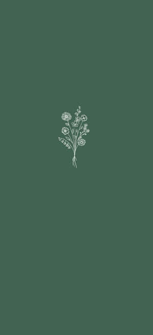 Aesthetic Green Minimal Bouquet Of Flowers — Vivo V วอลเปเปอร์