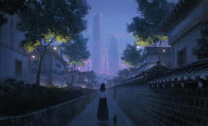 พื้นหลังซอย — อนิเมะแนวสวยงาม GIF วอลเปเปอร์