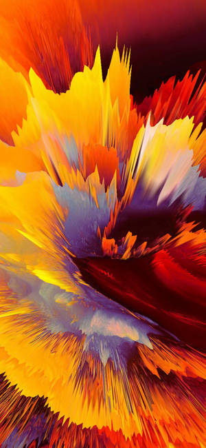 วอลเปเปอร์ Supreme Blast สีเหลืองและส้ม — iPhone 15 Plus วอลเปเปอร์