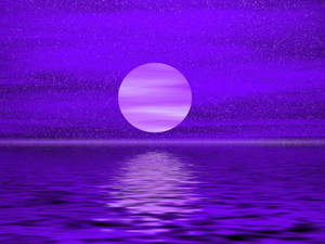 วอลเปเปอร์ดวงจันทร์นีออนสีม่วงพาสเทล