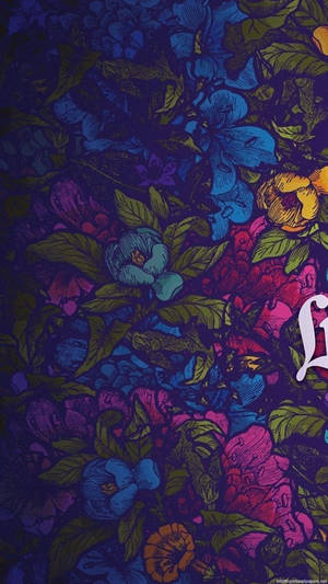 ดอกไม้กราฟฟิตี้ลายดอกไม้สำหรับไอโฟน — Floral iPhone วอลเปเปอร์